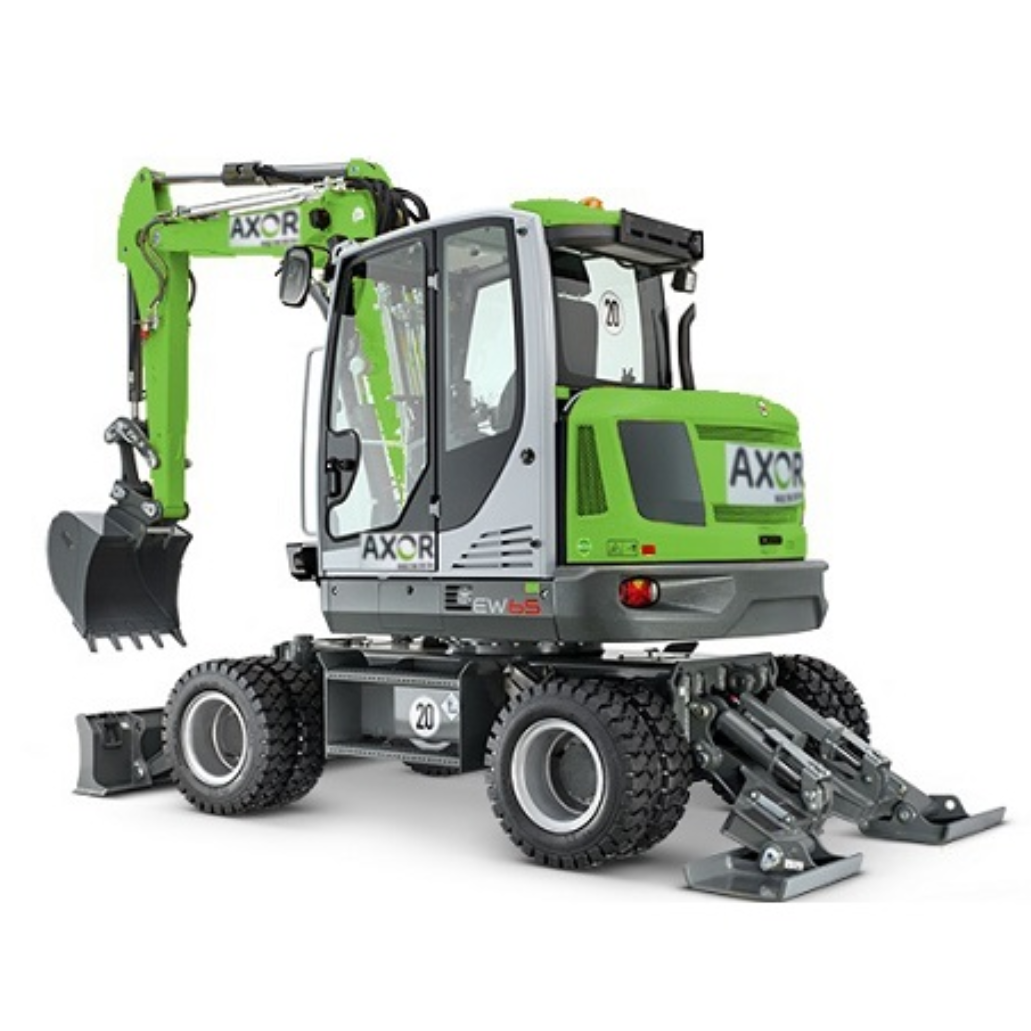 Miniexcavadora ruedas 8.000 kg